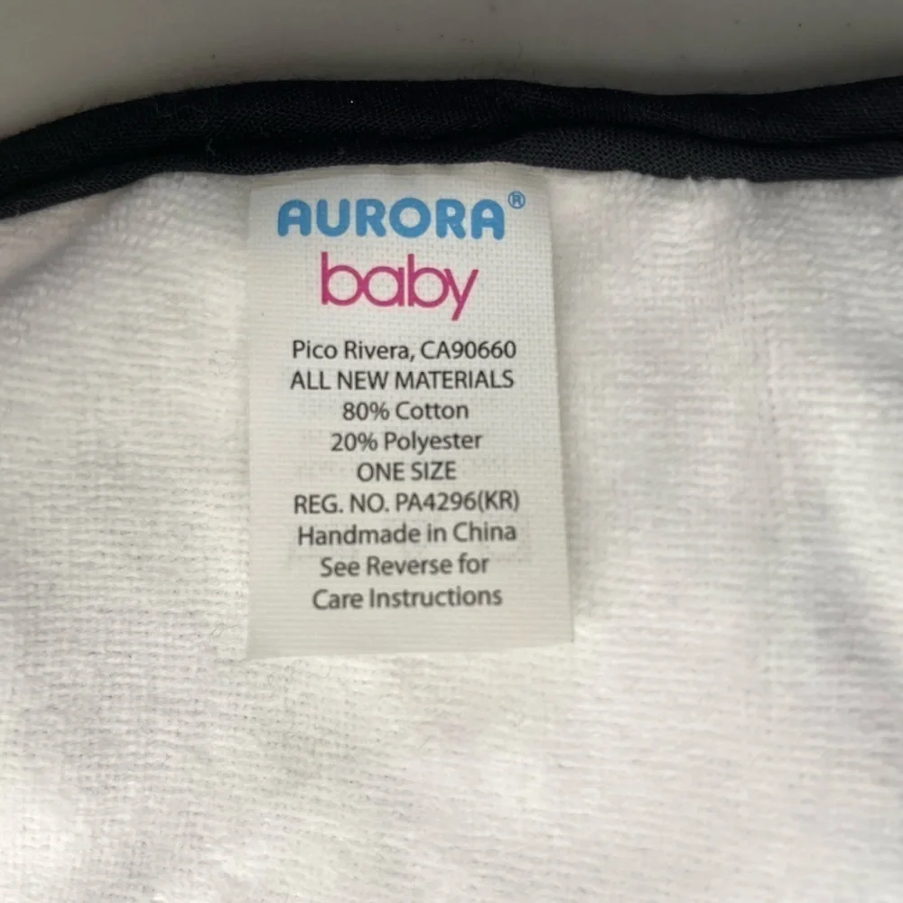 Baby Bib Panda Smithsonian National Zoological Park AURORA WORLD Bib Baby 🆕 BIB